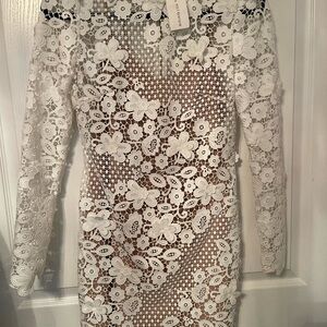 Self Portrait White Long Sleeve dress